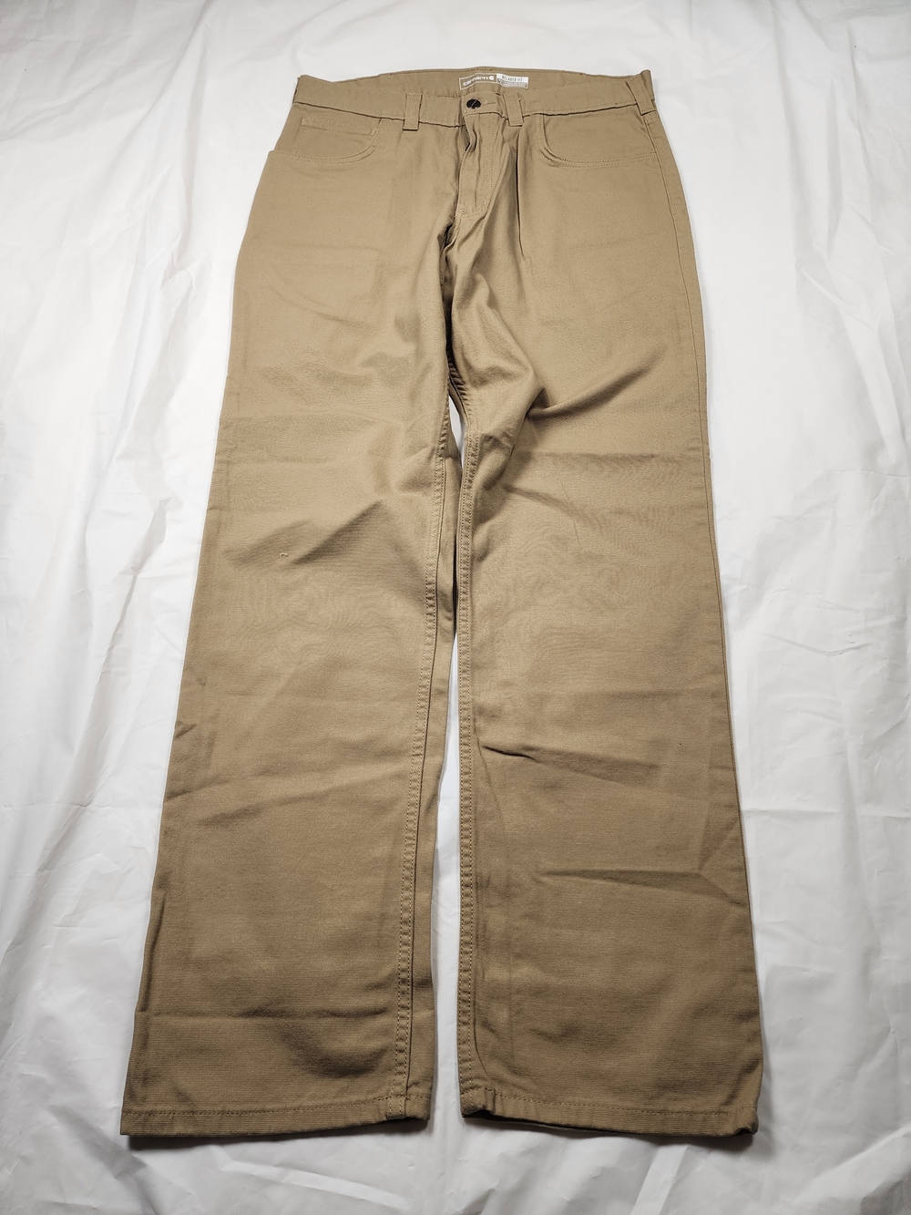 Carhartt Men's RUGGED FLEX RELAXED FIT Canvas Workwear Pants Brown Size 34w/34in